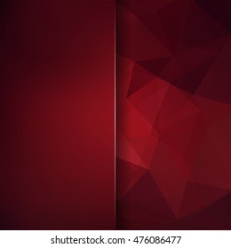 Abstract polygonal vector background. Dark red geometric vector illustration. Creative design template. Abstract vector background for use in design