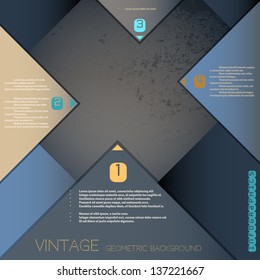 Abstract polygonal vector background with elements of infographics.