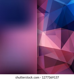 Abstract polygonal vector background. Geometric vector illustration. Creative design template. Abstract vector background for use in design. Purple, blue colors.