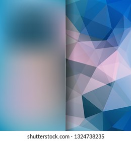 Abstract polygonal vector background. Geometric vector illustration. Creative design template. Abstract vector background for use in design. Blue, pink colors.