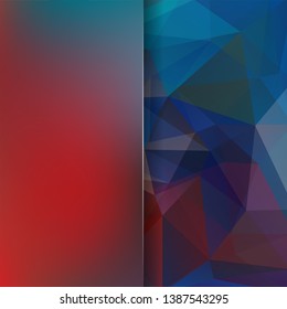 Abstract polygonal vector background. Geometric vector illustration. Creative design template. Abstract vector background for use in design. Red, blue colors.
