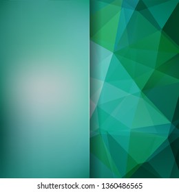 Abstract polygonal vector background. Green geometric vector illustration. Creative design template. Abstract vector background for use in design