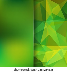 Abstract polygonal vector background. Green geometric vector illustration. Creative design template. Abstract vector background for use in design