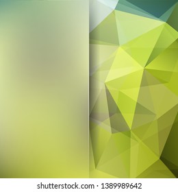Abstract polygonal vector background. Green geometric vector illustration. Creative design template. Abstract vector background for use in design