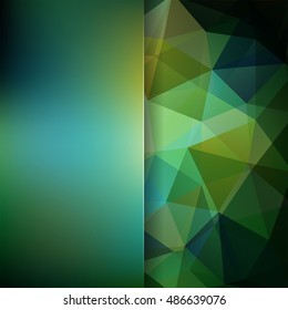 Abstract polygonal vector background. Green geometric vector illustration. Creative design template. Abstract vector background for use in design