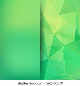 Abstract polygonal vector background. Green geometric vector illustration. Creative design template. Abstract vector background for use in design