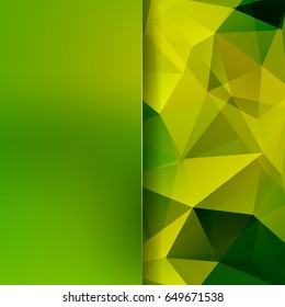 Abstract polygonal vector background. green geometric vector illustration. Creative design template. Abstract vector background for use in design