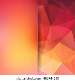 Abstract polygonal vector background. Orange geometric vector illustration. Creative design template. Abstract vector background for use in design