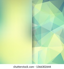 Abstract polygonal vector background. Pastel green geometric vector illustration. Creative design template. Abstract vector background for use in design