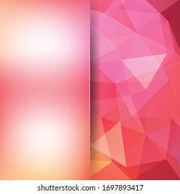 Abstract polygonal vector background. Pink geometric vector illustration. Creative design template. Abstract vector background for use in design