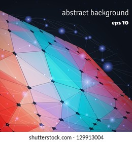 Abstract polygonal vector background. Place for your text.