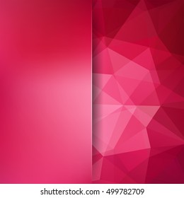 Abstract polygonal vector background. Red geometric vector illustration. Creative design template. Abstract vector background for use in design