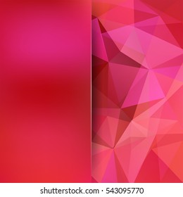Abstract polygonal vector background. Red  geometric vector illustration. Creative design template. Abstract vector background for use in design