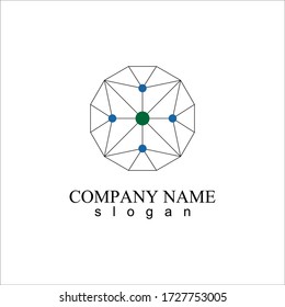 abstract polygonal vector illustration design logo and symbol icon