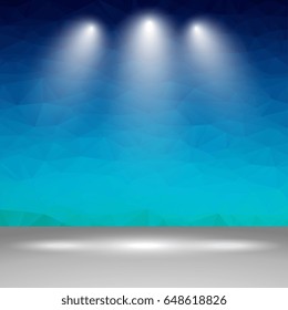 Abstract polygonal wall on background. Geometric mosaic of triangles. Vector illustration