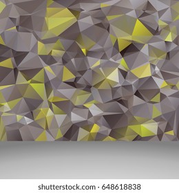 Abstract polygonal wall on background. Geometric mosaic of triangles. Vector illustration