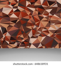 Abstract polygonal wall on background. Geometric mosaic of triangles. Vector illustration