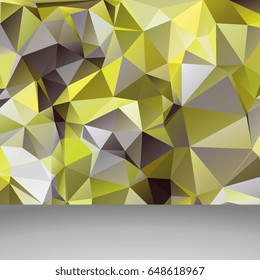 Abstract polygonal wall on background. Geometric mosaic of triangles. Vector illustration