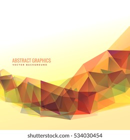 abstract polygonal wave design in retro style