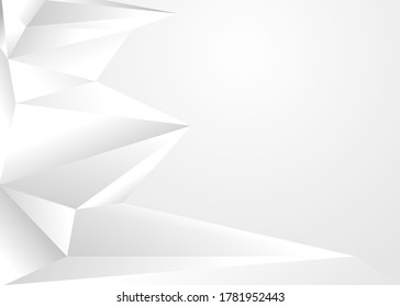 Abstract polygonal white background, vector illustration