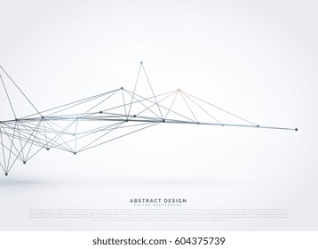 abstract polygonal wireframe mesh background design