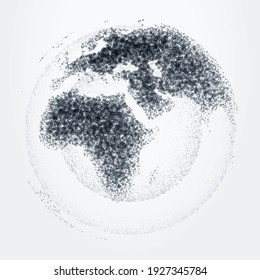Abstrakte Polygonal der Welt, Verbindungspunkte und Tinte. EPS10 Vektorgrafik.