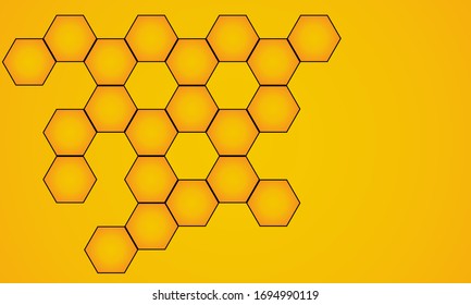 abstract polygonal yellow shape background