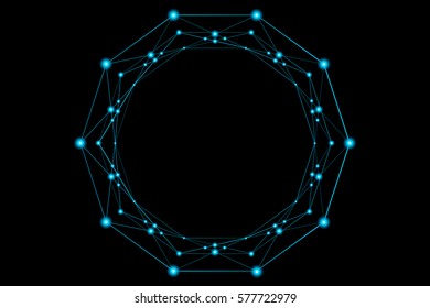 Abstract polygon(blue,pattern)