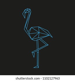 abstract polygons flamingo