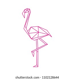 abstract polygons flamingo