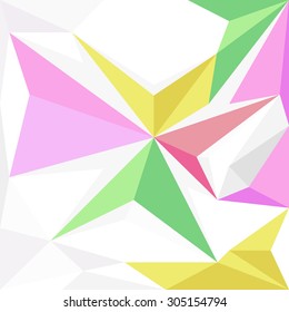 Abstract polygons on white background