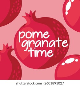 Abstract pomegranate forms arranged in a clean, modern style