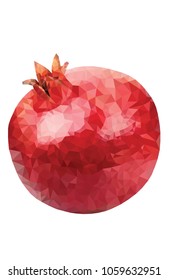 Abstract  pomegranate fruit of triangles. Vector illustration