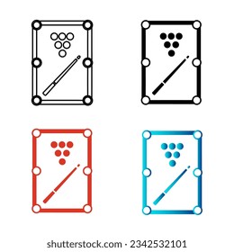 Abstract Pool Table Silhouette Illustration, can be used for business designs, presentation designs or any suitable designs.
