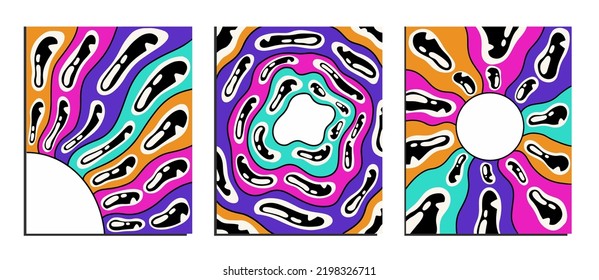 paquete de conjuntos de conjuntos de fondo de arte pop abstracto