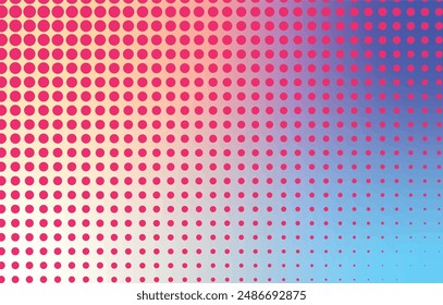 Abstract pop art background. Vector illustration of a bright pop art background with different colors, dots. Halftone effect.