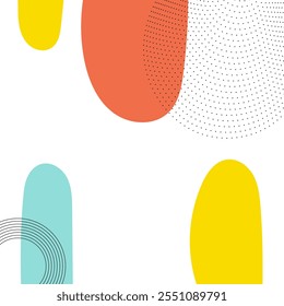 Resumo da pop art. Vetor splash sobreposição design geométrico com estilo moderno Memphis