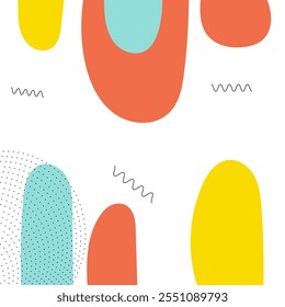 Abstract pop art background. Vector splash overlay geometric design with trendy Memphis style