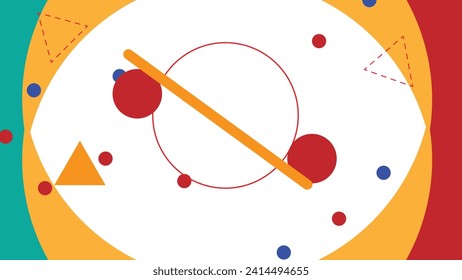 Abstract pop art background with wave patterns and twisting dots. Vector pattern. Color wave template and presentation design 90s 80s.