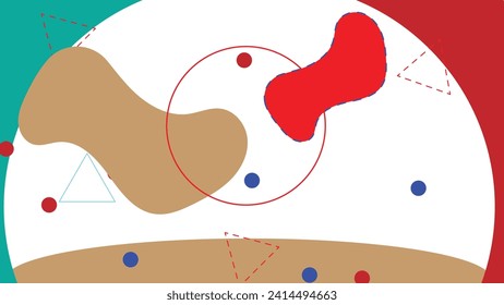 Abstract pop art background with wave patterns and twisting dots. Vector pattern. Color wave template and presentation design 90s 80s.