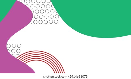 Resumen de fondo de arte pop con patrones de onda y puntos de torsión. Patrón vectorial. Plantilla de onda de color y diseño de presentación 90s 80s