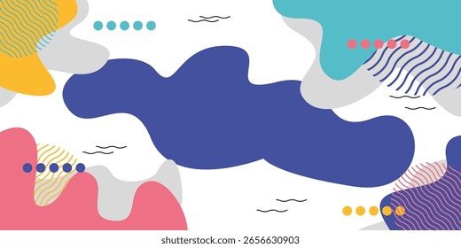 Abstract pop art background with wave pattern. Vector pattern. 