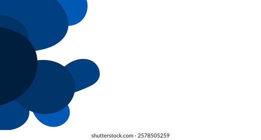 Abstract pop art blue background with wave and circle pattern. Vector pattern. Color wave template and presentation design