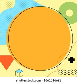 Abstract pop art color background. Vector  pattern memphis style.