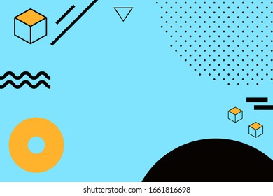 Fondo abstracto de color de arte pop. Diseño vectorial memphis estilo.