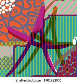 abstract pop art colorful background. retro vector vintage illustration drawing
