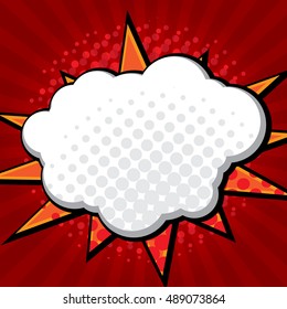 abstract pop art, comic book speech bubble background vector illustration