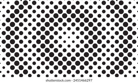 Abstract pop art comic style black halftone isolated on white background Vector. Dotted black dot spray vector illustration. Creative pattern vector halftone background. Black dot spray gradation.