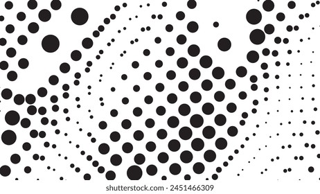 Abstract pop art comic style black halftone isolated on white background Vector. Dotted black dot spray vector illustration. Creative pattern vector halftone background. Black dot spray gradation.