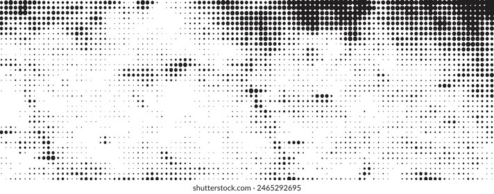 Abstract pop art comic style dotted halftone Vector. Dotted black and gray dot spray vector illustration. Creative pattern vector halftone background. Gray black dot spray gradation.	
